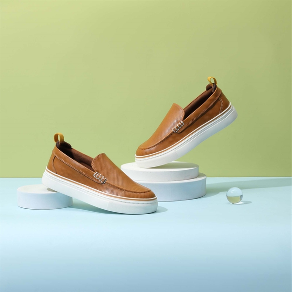 Kids' Slip-On Loafers - BROWN - 1